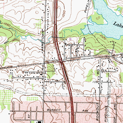 Topographic Map of Dennison Station (historical), OH