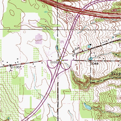Topographic Map of Interchange 12, OH