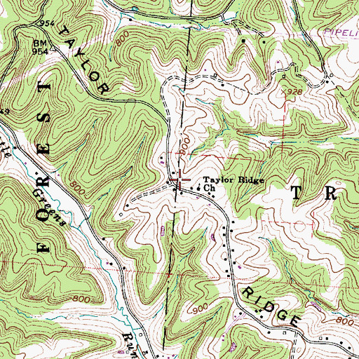 Topographic Map of Olbers, OH