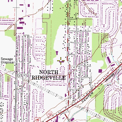 Topographic Map of North Lear Elementary School, OH