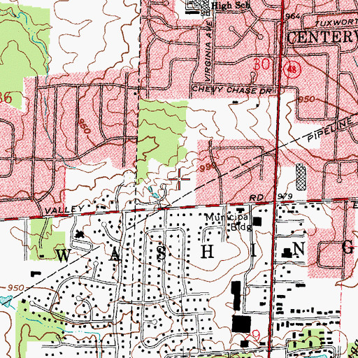 Topographic Map of Benjamin Archer Park, OH