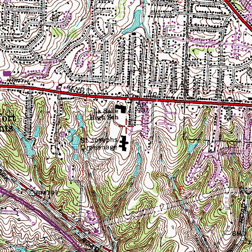 Topographic Map of School Number 8 (historical), OH
