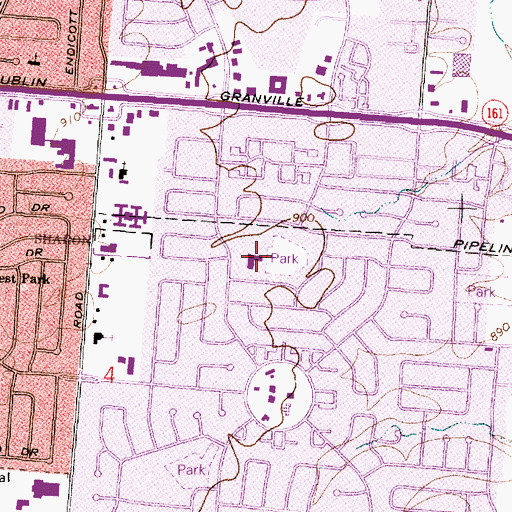 Topographic Map of Walden Elementary School, OH