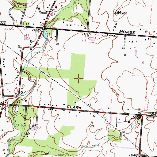 Topographic Map of Jefferson Community Park, OH