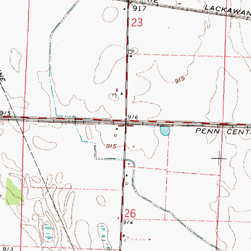 Topographic Map of Longville (historical), OH