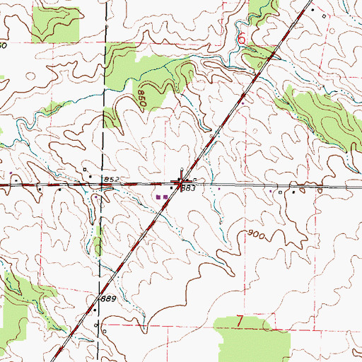 Topographic Map of Elizabethtown (historical), OH