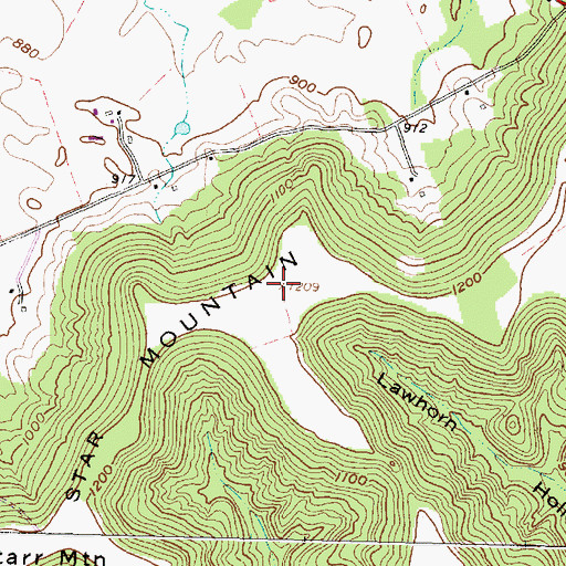 Topographic Map of Star Mountain, OH