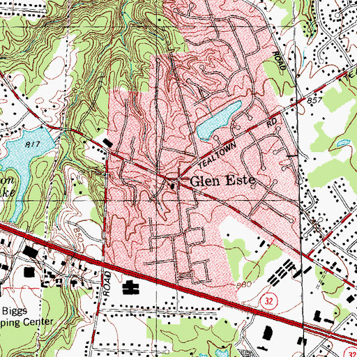 Topographic Map of Glen Este, OH