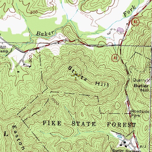 Topographic Map of Stultz Hill, OH