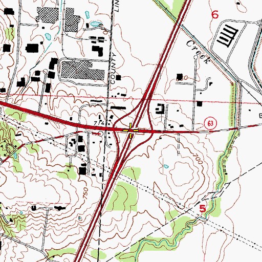 Topographic Map of Interchange 29, OH
