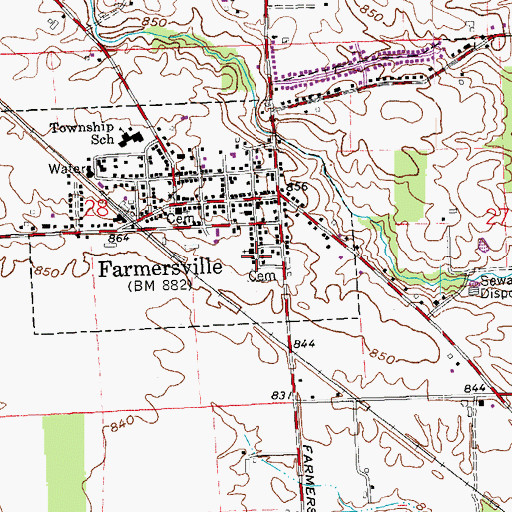 Topographic Map of Saint Andrews Lutheran Church, OH
