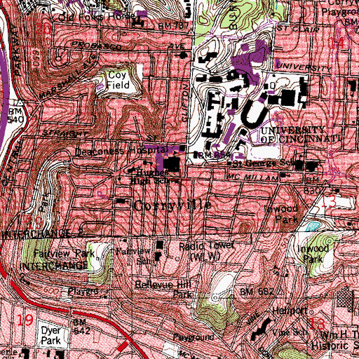 Topographic Map of Korean United Methodist Church, OH