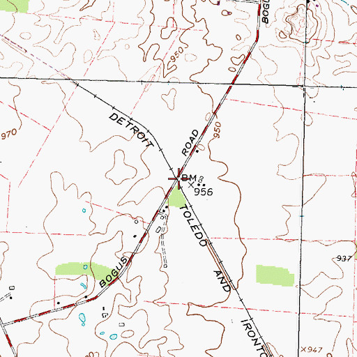 Topographic Map of Boyds, OH