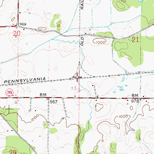 Topographic Map of Custaloga (historical), OH