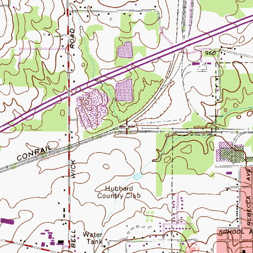 Topographic Map of Doughton (historical), OH