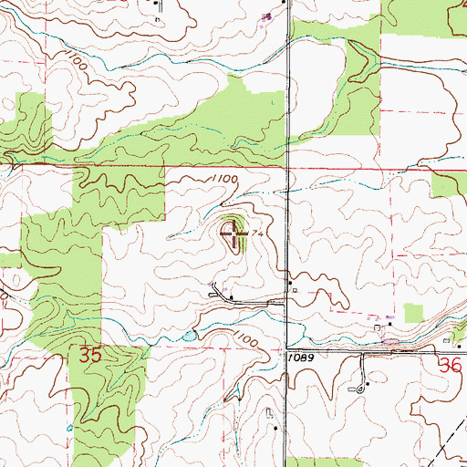Topographic Map of Sprotts Hill, OH