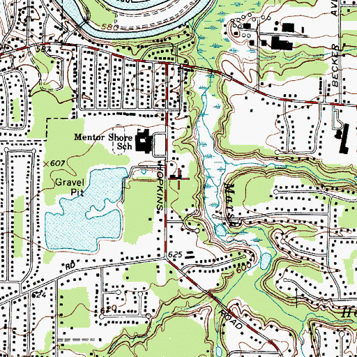Topographic Map of Saint Pauls United Presbyterian Church, OH