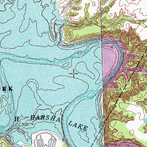 Topographic Map of Elk Lick, OH