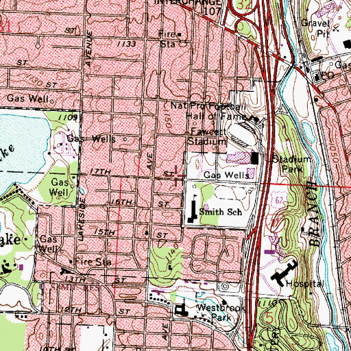 Topographic Map of Lakeview Heights, OH