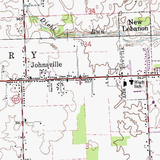 Topographic Map of Trinity United Church of Christ, OH