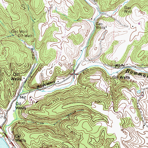 Topographic Map of German Fork, OH