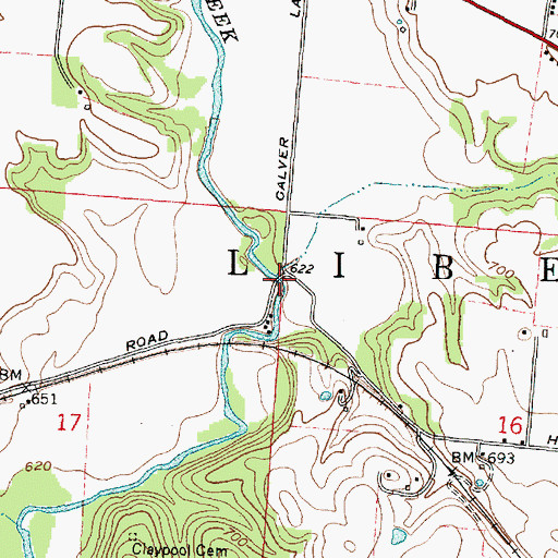 Topographic Map of Jones Ford, OH