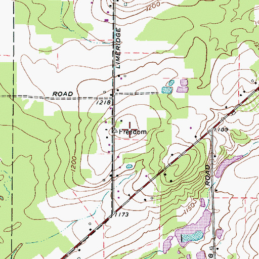Topographic Map of Limestone Ridge, OH