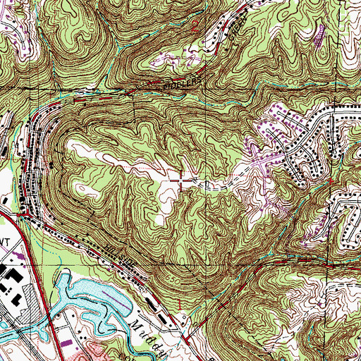 Topographic Map of Deer Run Country Club, OH
