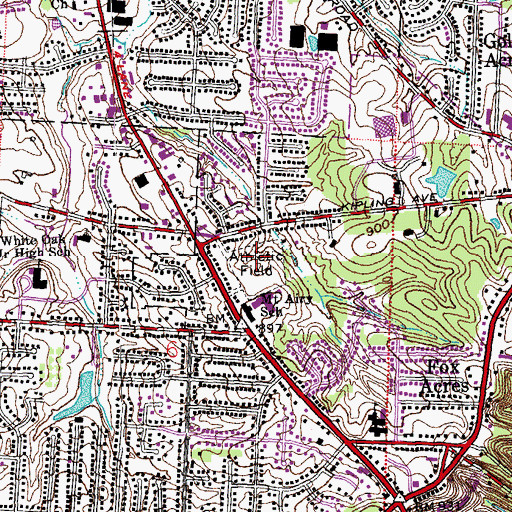 Topographic Map of Mount Airy Park, OH