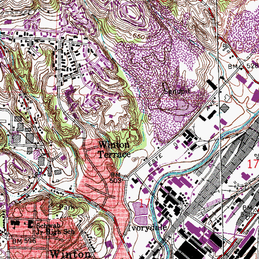 Topographic Map of Emery Park, OH