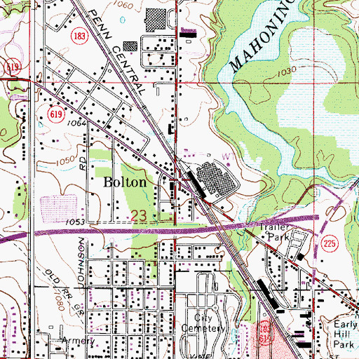 Topographic Map of Bolton, OH