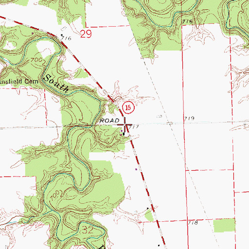 Topographic Map of Southerton, OH