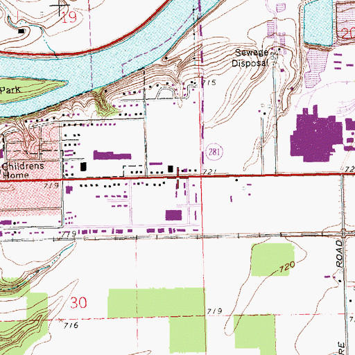 Topographic Map of Second Baptist Church, OH
