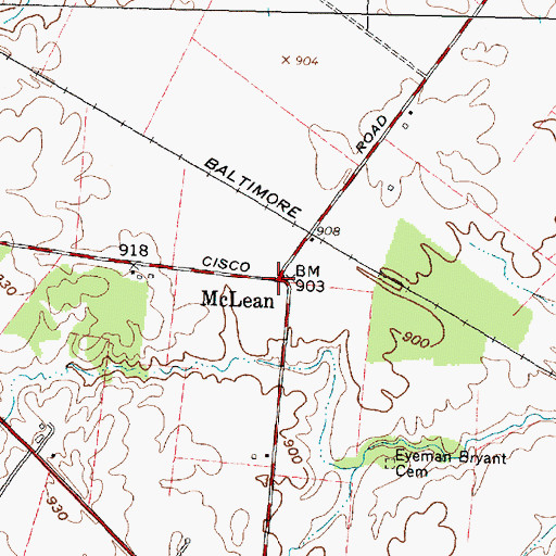 Topographic Map of McLean, OH