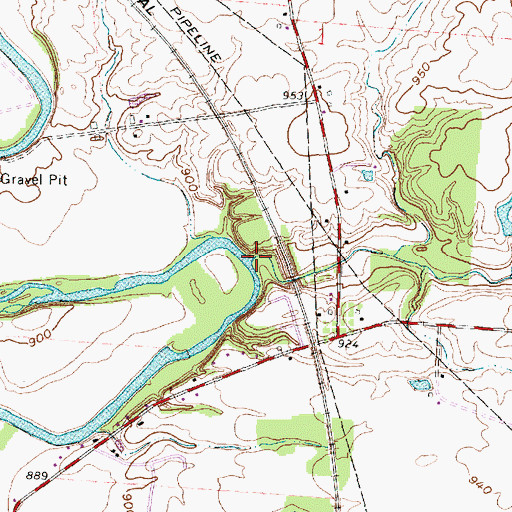 Topographic Map of Horseshoe Run, OH