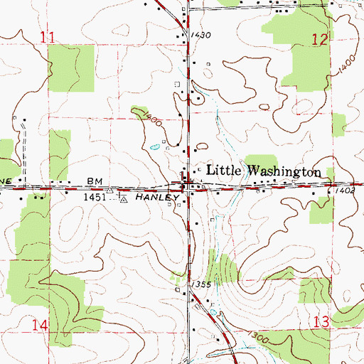 Topographic Map of Little Washington Congregational Church, OH