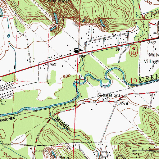Topographic Map of Armstrong Run, OH