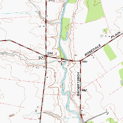 Topographic Map of Barron Creek, OH
