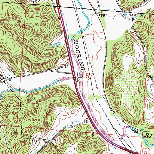 Topographic Map of Clear Creek, OH