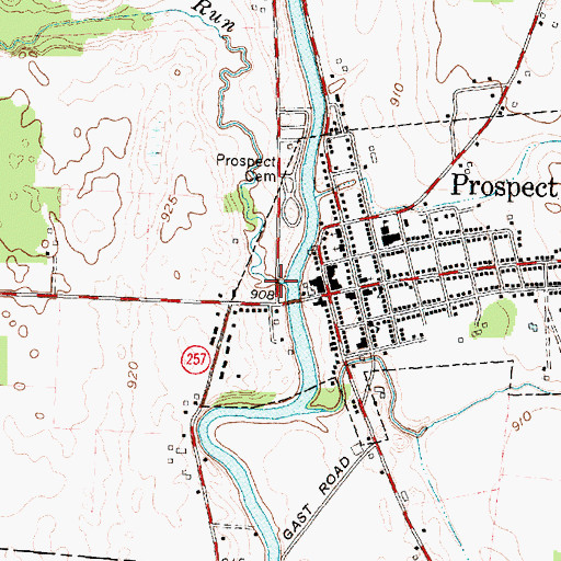 Topographic Map of Patton Run, OH