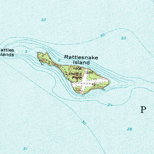 Topographic Map of Rattlesnake Island, OH