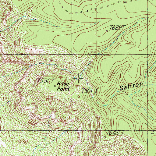 Topographic Map of Saffron Valley, AZ