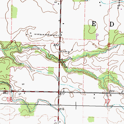 Topographic Map of Spring Branch, OH