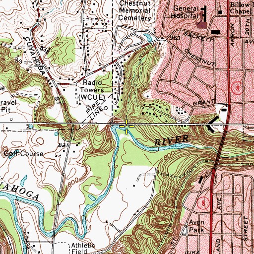 Topographic Map of Babb Run, OH