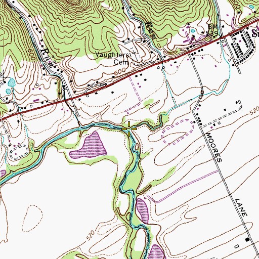 Topographic Map of Brouse Run, OH