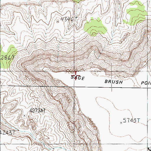 Topographic Map of Sage Brush Point, AZ