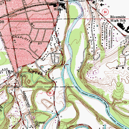 Topographic Map of Big Creek, OH