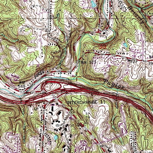Topographic Map of Briarly Creek, OH