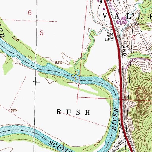 Topographic Map of Candy Run, OH