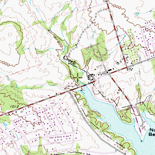 Topographic Map of Churn Creek, OH